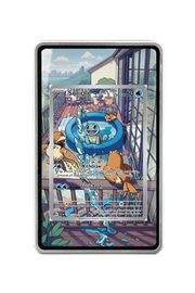 Pokémon TCG Squirtle Scarlet & Violet - Stellar Crown #148/142 Magnetic Card Holder Silver frame with matching extended artwork