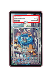 Pokémon TCG Squirtle Scarlet & Violet - Stellar Crown #148/142 PSA Grade Case Pink frame with matching extended artwork