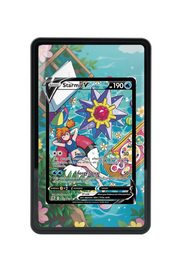 Pokémon TCG Starmie V Sword & Shield - Astral Radiance Trainer Gallery #TG13/TG30 Magnetic Card Holder Black frame with matching extended artwork