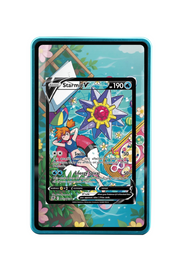 Pokémon TCG Starmie V Sword & Shield - Astral Radiance Trainer Gallery #TG13/TG30 Magnetic Card Holder Blue frame with matching extended artwork
