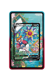 Pokémon TCG Starmie V Sword & Shield - Astral Radiance Trainer Gallery #TG13/TG30 Magnetic Card Holder R & B frame with matching extended artwork