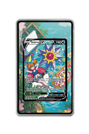 Pokémon TCG Starmie V Sword & Shield - Astral Radiance Trainer Gallery #TG13/TG30 Magnetic Card Holder Silver frame with matching extended artwork