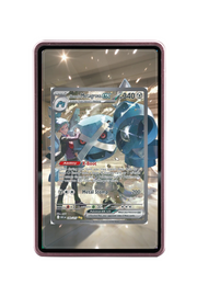 Pokémon TCG Steven's Metagross ex Ascended Heroes #289/217 Magnetic Card Holder Pink frame with matching extended artwork