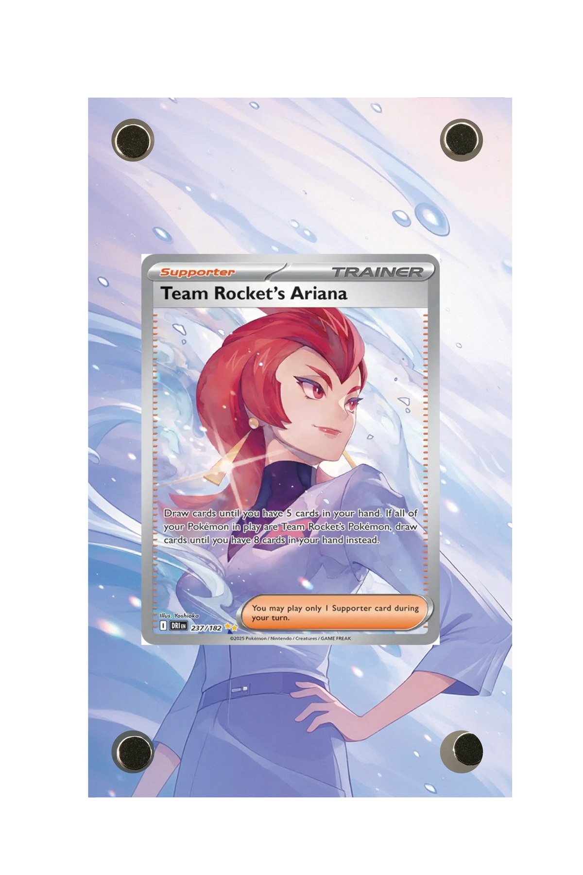 Team Rocket's Ariana Destined Rivals #237/182 Display Frame with matching extended artwork