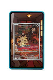 Pokémon TCG Team Rocket's Meowth Scarlet & Violet - Destined Rivals #203/182 Magnetic Card Holder Blue frame with matching extended artwork