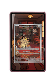 Pokémon TCG Team Rocket's Meowth Scarlet & Violet - Destined Rivals #203/182 Magnetic Card Holder Pink frame with matching extended artwork