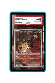 Pokémon TCG Team Rocket's Meowth Scarlet & Violet - Destined Rivals #203/182 PSA Grade Case Blue frame with matching extended artwork