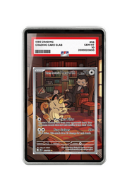 Pokémon TCG Team Rocket's Meowth Scarlet & Violet - Destined Rivals #203/182 PSA Grade Case Silver frame with matching extended artwork