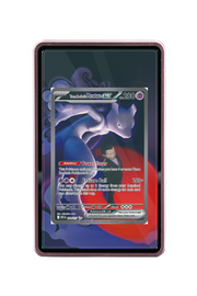 Pokémon TCG Team Rocket's Mewtwo ex - 281/217 Ascended Heroes #281/217 Magnetic Card Holder Pink frame with matching extended artwork