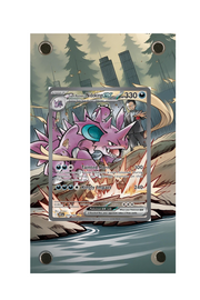 Team Rocket's Nidoking ex Destined Rivals #233/182 Display Frame with matching extended artwork