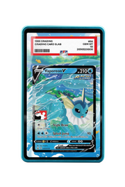 Pokémon TCG Vaporeon V Prize Pack Series Cards #SWSH150 PSA Grade Case Blue frame with matching extended artwork