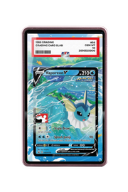 Pokémon TCG Vaporeon V Prize Pack Series Cards #SWSH150 PSA Grade Case Pink frame with matching extended artwork