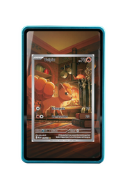 Pokémon TCG Vulpix Mega Evolution #138/132 Magnetic Card Holder Blue frame with matching extended artwork