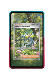 Pokémon TCG Wally's Compassion Mega Evolution #186/132 Magnetic Card Holder R & B frame with matching extended artwork