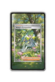 Pokémon TCG Wally's Compassion Mega Evolution #186/132 Magnetic Card Holder Silver frame with matching extended artwork